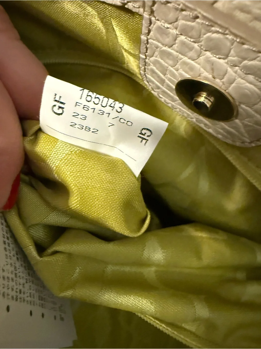 Furla Croc-Embossed Tote Bag with Lock VGUC